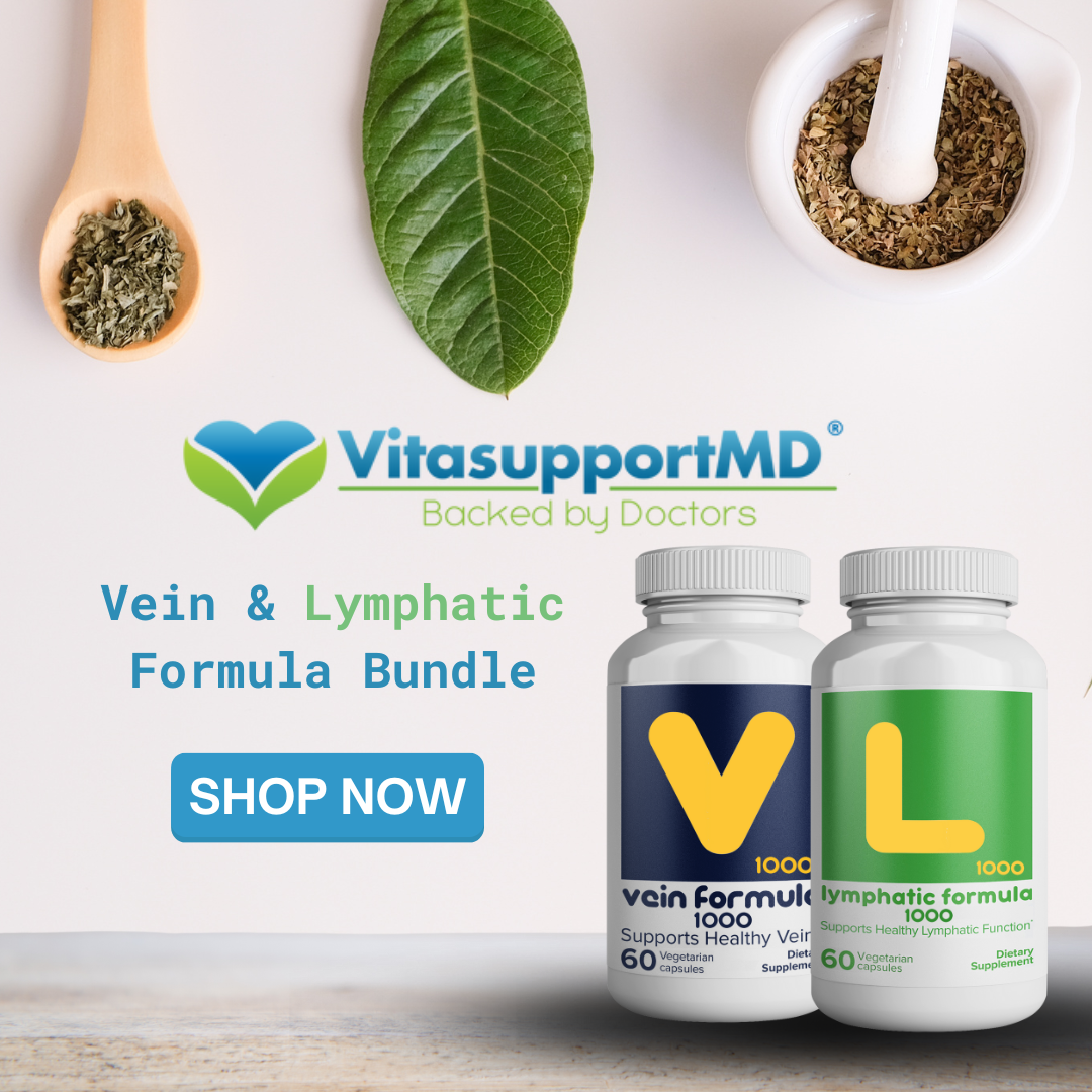 VitasupportMD Bundle Banner Vitamins &amp; Supplements Vein Formula 1000 Lymphatic Formula 1000